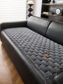 1 tấm phủ ghế sofa dày và mềm mại, có thể dùng như chăn hoặc khăn trải, phù hợp cho mọi mùa, giặt máy và giặt tay được, chống bụi và vết bẩn, tuyệt vời để bảo vệ đồ nội thất của thú cưng, sử dụng hàng ngày, trang trí mùa thu, trang trí phòng, chuẩn bị cho năm học mới, phù hợp với ghế sofa 2/3/4 chỗ (có nhiều kích cỡ khác nhau) - Màu xám đen - Xem 7