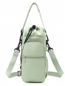 Túi đựng cốc cách nhiệt bằng giấy bạc, Túi đeo vai đựng bình nước họa tiết xương cá, Túi đựng bình nước đeo chéo, Túi đựng bình nước - Nhiều màu - Xem 14