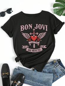 S20251006S (104) Camisetas Casuales de Manga Corta, Cuello Redondo para Primavera, Verano y Otoño - Ropa de Moda para Hombre y Mujer para Atuendos Casuales, Códigos de Talla Estándar B1 - Negro - Ver 3