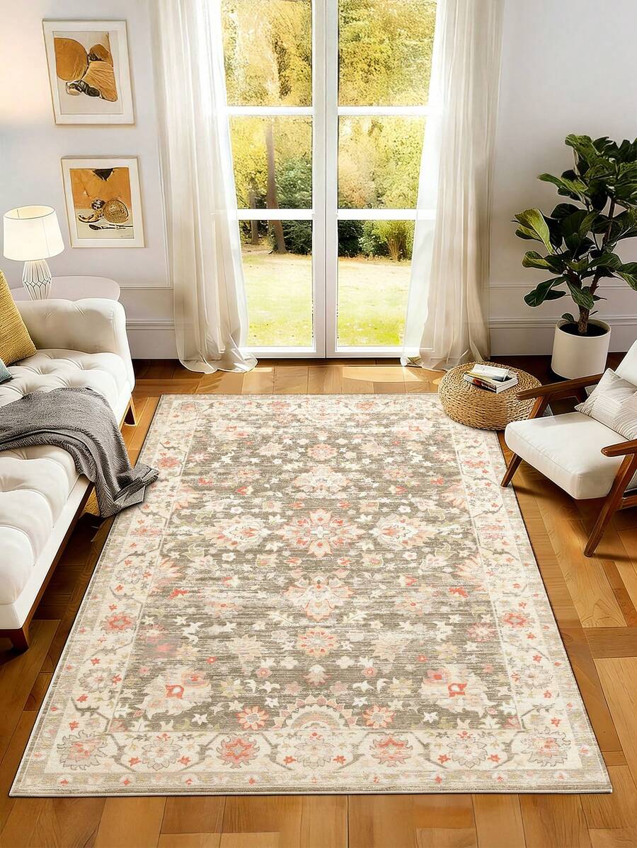 1 tấm thảm màu be nhạt có họa tiết, được làm từ chất liệu mềm mại và thoải mái, dễ vệ sinh, đế chống trơn trượt, thích hợp để trang trí phòng khách, phòng ngủ, phòng tắm, nhà bếp, phòng ăn, văn phòng và các dịp lễ hội. - Rượu sâm banh - Xem 1