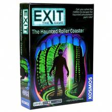 EXIT The Game Haunted Roller Coaster Escape Room Board Game Cooperative Puzzle Adventure Mystery Riddle Solving Family Strategy Game Immersive Story Driven Challenge Interactive Logic Game One Time Play Experience - Mint Blue - View 3