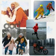 Women's Thermal Winter Set + Gloves + Socks | Flannel Base Layer Clothing - 黑色 - 查看 8