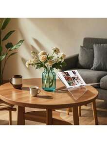 1pc Acrylic Bookshelf, X-Shaped Transparent Bookshelf, Acrylic Bookshelf, Bible Rack, Acrylic Book Display Shelf, Food Display Shelf, Acrylic Reading Rack, Kitchen Recipe Shelf, Transparent X-Shaped Bookshelf, Desktop Display Rack, Magazine & Book Storage Rack - Multicolor - View 7