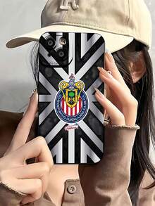 Logotipo de  Guadalajara con colores rojo blanco.funda de teléfono Fundas compatibles con ,Apple,VIVO,OPPO,,, y Honor.Fabricadas en silicona TPU,ofrecen protección contra golpes y caídas. - Negro - Ver 1