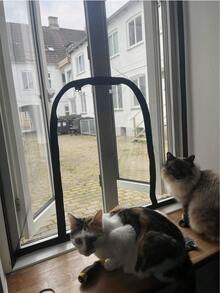 1pc U-Shaped Zipper Mesh Screen, Self-Adhesive Reusable Mosquito Net, Washable Fiberglass Mesh Window Screen For Summer, Invisible Black Fiber Anti-Mosquito And Fly - C - View 3