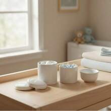 Modern Porcelain Hygiene Kit Baby Care Girl Boy Bedroom Tray K017 - trắng - Xem 1