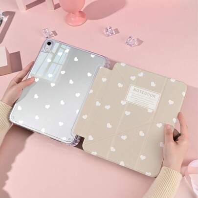 1个带笔槽的多角度磁吸支架保护套，支持自动休眠/唤醒功能，适用于Pro/Air/三星Galaxy A9/S9/S7/S10+/小米Pad 5/6/7等平板电脑。