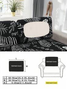 1 Pc Leaves Seater Cushion Cover Stretch Material Sofa Seater Cushion Cover Sofa Cover - Multicolor - View 17