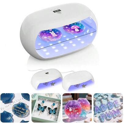 UV Light For Resin,360° Ring Dual-Layer & Adjustable Time Setting (1/3/5min) UV Resin Light,56 LED High-Powered UV Lamp For Resin Curing,Fast Curing Lamp For Resin Molds,DIY Crafts Decor