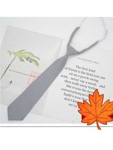 1 Set Black & Red Striped Necktie Combo, Versatile Fashion - Multicolor - View 3