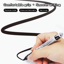 10 Peças/Conjunto Canetas Marcadoras de Acrílico nas Cores Branco/Preto, Conjunto de Pintura de Arte com Ponta Macia Líquida Reta para Desenho, Grafite, Mangá - Conjuntos - Visão 5