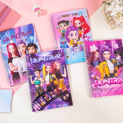 3 دفاتر ملاحظات بتصميم فرقة الفتيات الكورية "الساحرات"، دفتر ملاحظات A5 ملون مسطر، دفتر ملاحظات، مخطط كرتوني جميل، قرطاسية للطلاب للعودة إلى المدرسة