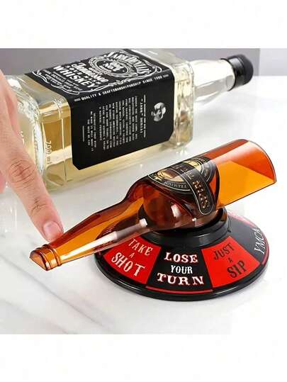 1pc Plastic Drinking Game Spin Wheel, Simple Game Play To Liven Up Drinking Atmosphere, Suitable For Birthday, Party, Bachelor Party, Bar, KTV And Other Social Gatherings, A Gift For Friends And Family (Product May Have Minor Defects That Do Not Affect Use)