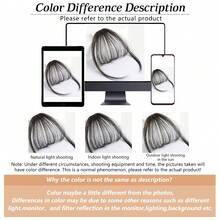 1件新款合成自然额头假发假刘海空气刘海假发女款逼真漫画齐刘海隐形假发 - 彩色 - 查看 12