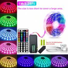 3ft-100ft Remote Control Color Adjustable LED Light Strip, Suitable For Room Decor, Bedroom, Home, TV Backlight, Living Room, Game Room, 6 DIY Modes, Adjustable Color & Brightness - Nhiều màu - Xem 13