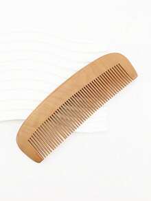 1把加厚桃木美发造型梳，按摩直发手柄 - 黃色 - 查看 7