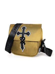 Túi đeo chéo nam, túi đeo vai cỡ lớn, nhẹ, kiểu dáng thường ngày, có dải phản quang ban đêm, túi đeo vai unisex, túi vuông có nắp gập, phù hợp cho đi làm và đi học hàng ngày. - Nhiều màu - Xem 9