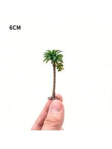 4株6/9/12/15厘米人造绿色灌木，微型景观植物，典型沙盘背景植物，6英尺高的非洲旭日树，适用于卡塔尔和阿联酋，玩具，微型树 - 彩色 - 查看 6