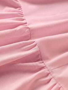 2pcs Linen Casual Elegant Vacation & Daily Wear Outfits, Casual Dresses, Casual Women Outfits, Summer Holiday Outfits, Elegant Women's Set - Pink - View 8