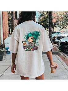 1pc/2pcs/3pcs Coffee Girl Heat Transfer Vinyl Stickers, Easy To Iron, Washable And Durable, Suitable For DIY T-Shirts, Jeans, Backpacks And Pillows, Iron-On Transfer Stickers - L - View 7