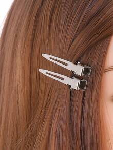 2026新款极简金属爪夹 - 1.7英寸，鸭嘴造型，哑光黑防滑，适合造型、化妆、沙龙、婚礼及日常使用 - 多種款式 - 查看 3