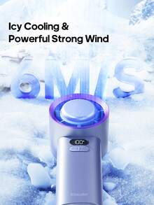 kinscoter 1个可充电3600mAh便携式迷你手持风扇，露营旅行必备，返校季空气冷却器，100档风速可调，个人迷你制冷可充电手持风扇 - 手持 - 查看 2