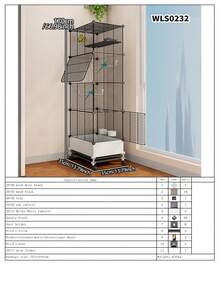 可堆叠鸟笼，带拉出式托盘，易于清洁，可移动鹦鹉笼，适用于饲养玄凤鹦鹉、鹦鹉、爱情鸟 - 拼裝款 - 查看 23