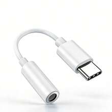 Fast Charging Solid Color Material 1-2pcs C-Type To 3.5mm Audio Adapter, USB C To 3.5mm AUX Jack Connector Cable Compatible With IPhone, Android Phones And Tablets Spring Gift - White - View 11