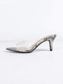 Women's Transparent TPU High Heel Sandals, Sexy Pointed Toe Slip-On Dress Shoes For Wedding Party - Clear - View 7