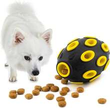 MR WUFF Juguete para Perro, Pelota de Fútbol Americano Dispensadora de Premios, Rellenable de Comida (Negro) - ColorA - Ver 1