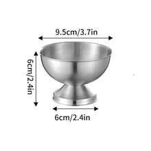 1个不锈钢冰淇淋碗，可作圣代杯、水果沙拉碗、奶茶杯、甜点杯、小吃碗、蛋糕杯 - 銀色 - 查看 8