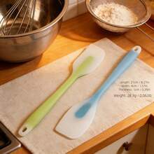 8.2-Inch Heat Resistant Non-Stick Silicone Baking Spatula, Kitchen Utensil, Dishwasher (Lime/Light Blue, 2/4/6 Pcs Set) - Lime Green - View 11