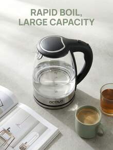 OCTAVO Fast Boil Electric Water Kettle, 1.8L Large Capacity With Auto Shut-Off And Boil-Dry Protection, Free Borosilicate Glass &Stainless Steel,Mother's Day Gift - Xem 3