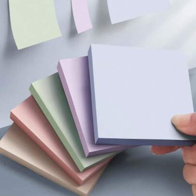 5 pièces/paquet, 500 feuilles. Couleurs aléatoires. Ce sont des blocs-notes de style Morandi. Ce sont des surligneurs portables pour étudiants avec un dos auto-adhésif, faciles à coller. Ils peuvent être utilisés comme cahiers. Ce sont de grands assistants pour le bureau, la maison et l'école, ainsi que des fournitures de bureau.