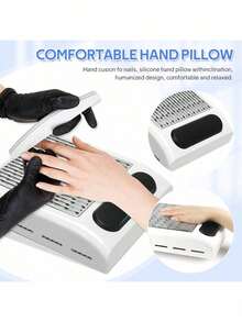 DianaBeauty Ultra-Quiet Nail Dust Collector Machine With Reusable Filter, Powerful Low-Noise Nail Vacuum - White - View 2