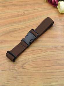 男女通用纯色弹力扣腰带，简约帆布学生腰带，多功能团队训练织带腰带 - 彩色 - 查看 12