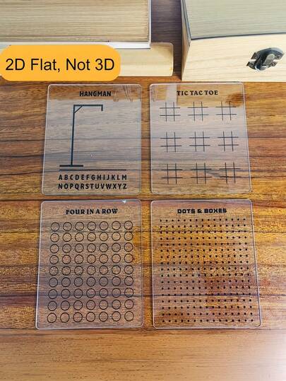 可重复使用的旅行游戏板，可擦写，适合青少年玩井字棋，可在车内使用，包含猜词和井字棋游戏 - 便携式 3.94x3.94 英寸，适合旅行、课堂、家庭教育、聚会 - 可擦写表面，适合圣诞节、新年、情人节和聚会活动、家庭游戏之夜，满足 11 个节日的需求。