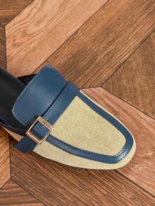 新款时尚露跟拖鞋，百搭柔软鞋底防滑女式凉鞋 - 卡其色 - 查看 5