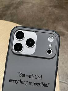 1个“但在神凡事都能”马太福音19:26经文双色手机壳，TPU边框+硬质PC背板双层保护，波浪形防滑+纹理按键，励志宗教十字架图案，兼容和Galaxy手机 - 灰色 - 查看 6