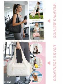 Unisex Yoga Fitness Bag With Water Bottle Holder, Shoe Compartment, Wet & Dry Separation Pockets, Adjustable Yoga Mat Strap, Large Capacity Multi-Function Gym Bag, Yoga Tote Bag, Fitness Travel Bag - Multicolor - View 11