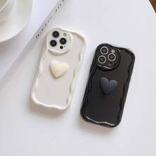 2个可爱时尚3D爱心TPU防震奶油色透明手机壳，适用于苹果17 Pro Max/17/16/15 Pro Max/15 Plus/15 Pro/15/14 Pro Max/14 Plus/14 Pro/14/13 Pro Max/Pro Max/12 Pro Max/12 Pro/12/11 Pro Max/11，是圣诞节、新年、复活节送给家人和朋友的完美礼物，也是圣诞节的最佳选择。 - 彩色 - 查看 9