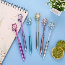 1/6 Set Student Reward Gifts, Including Office Signature Ballpoint Pen, Creative Cartoon Cat Diamond Figurine, Cute Ballpoint Pen, Valentine's Day Gift And Back To School Gift - 6 Random Balls - View 5