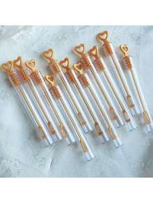 10/20/50/100pcs Creative Heart-Shaped Bubble Wands (Empty Bottles), Wedding/Birthday/Party Decor (Bubble Liquid Not Included) - Multicolor - View 7