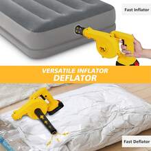 Portable Handheld Leaf Blower, Cordless Leaf Blower Compatible With Battery, Lightweight , Electric Leaf Blower With Extension Tube, Suitable For Gardens And Courtyards - Yellow - View 6