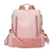 Women's Fashion Large Capacity Anti-Theft Laptop Backpack For Travel - Pink - View 8