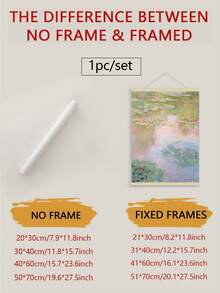 1 幅复古印象派风景帆布画，无框，非常适合客厅和家居装饰，是圣诞节礼物、圣诞装饰、圣诞树挂饰、感恩节婚礼家居装饰、秋季装饰、生日装饰、派对用品、室内节日装饰、万圣节装饰、墙面装饰和万圣节配件的理想之选。 - 彩色 - 查看 2