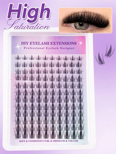 12 Rows/120 Dense Eyelash Tufts, Autumn Maple Eyelashes, Curly Eyelash Tufts To Lengthen Eyelashes, Rich Eyelashes, 8-16mm Thick Eyelash Tufts, Suitable For Beginners, Create Thick, Curly And Attractive Eyelashes That Last Long. Blend Single-Eyelash Styles, Diy Eyelash Tufts, Easy To Create Attractive Eyes At Home. Essential Makeup, Large Volume And Cheap Eyelashes. Suitable For Role Play, Wedding, Party, Stage Makeup, Etc.