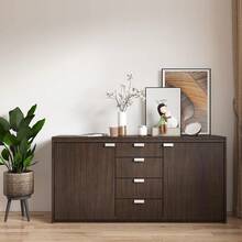 1卷中国风自粘木纹壁纸，易撕除，随机木纹图案设计，适用于卧室、橱柜、客厅、书桌、家具和门装饰，撕贴式壁纸，45厘米*500/300/100厘米 - 深棕色 - 查看 10