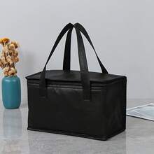 1pc Compact Aluminum Foil Insulated Lunch Bag, Foldable Picnic Cooler Tote With Large Capacity - View 7