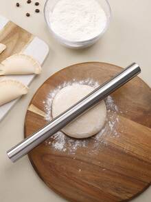 1pc 430 Stainless Steel Hollow Rolling Pin, Available In 20/25/30cm, Dumpling Wrapper / Pizza Dough / Pasta / Baking, Non-Stick, Easy To Clean, Anti-Slip, Durable, Baking Tool, Kitchen Essential, Multifunctional Kitchen Gadget, Baking Ritual Goods - View 5